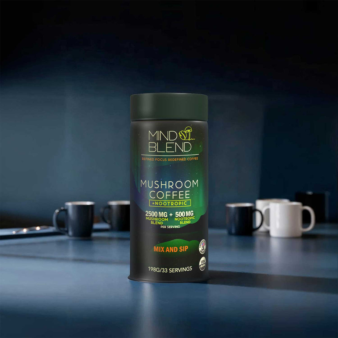 Focus-Enhancing Mushroom Coffee